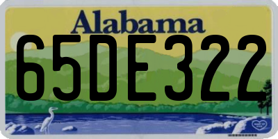 AL license plate 65DE322