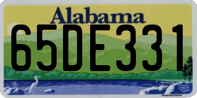 AL license plate 65DE331