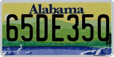 AL license plate 65DE350