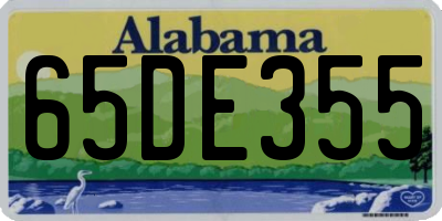 AL license plate 65DE355