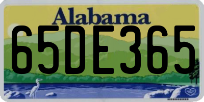 AL license plate 65DE365
