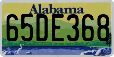 AL license plate 65DE368