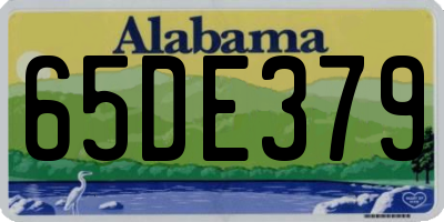 AL license plate 65DE379