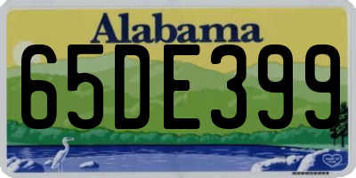 AL license plate 65DE399