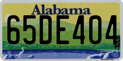 AL license plate 65DE404
