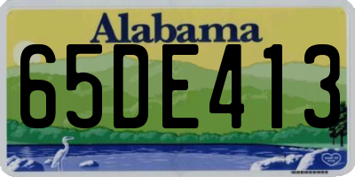 AL license plate 65DE413