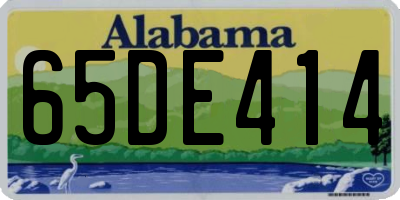 AL license plate 65DE414