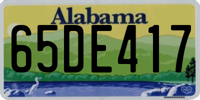 AL license plate 65DE417