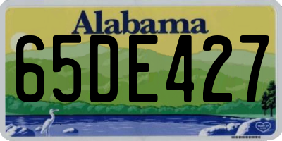 AL license plate 65DE427