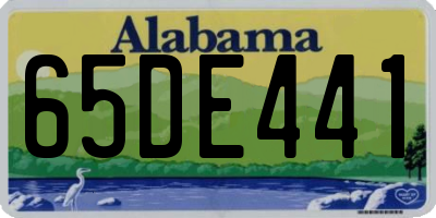 AL license plate 65DE441