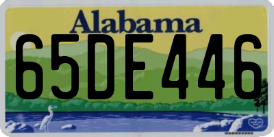 AL license plate 65DE446