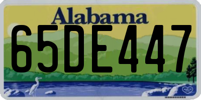 AL license plate 65DE447