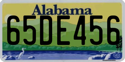 AL license plate 65DE456