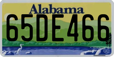 AL license plate 65DE466