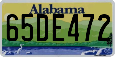 AL license plate 65DE472