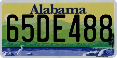 AL license plate 65DE488
