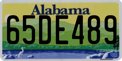 AL license plate 65DE489