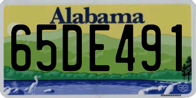 AL license plate 65DE491