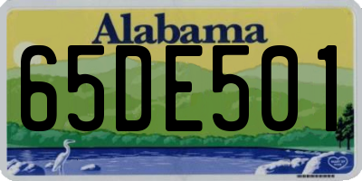 AL license plate 65DE501