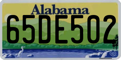 AL license plate 65DE502