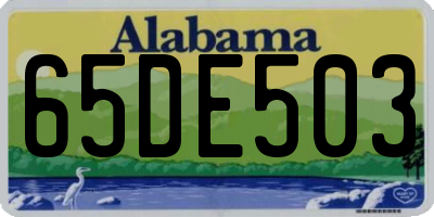 AL license plate 65DE503