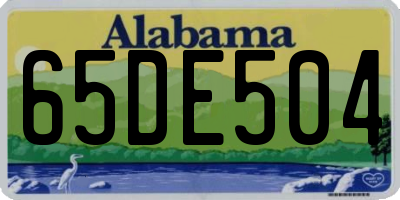 AL license plate 65DE504