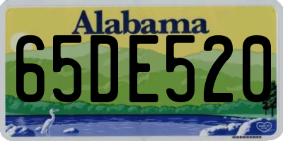AL license plate 65DE520