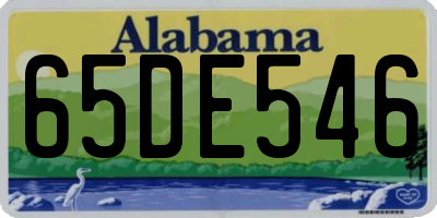 AL license plate 65DE546