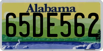 AL license plate 65DE562