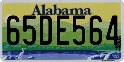 AL license plate 65DE564