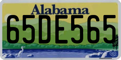 AL license plate 65DE565