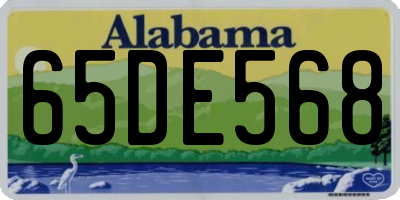 AL license plate 65DE568