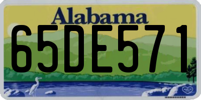 AL license plate 65DE571