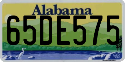AL license plate 65DE575