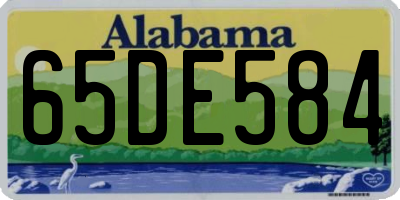 AL license plate 65DE584