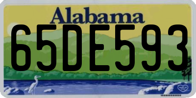 AL license plate 65DE593