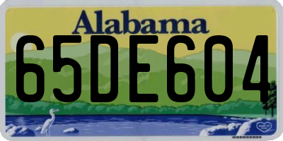 AL license plate 65DE604