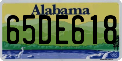 AL license plate 65DE618