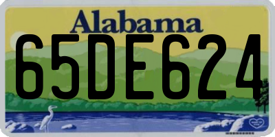 AL license plate 65DE624
