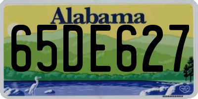AL license plate 65DE627