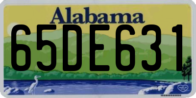 AL license plate 65DE631