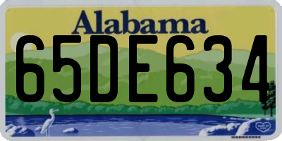 AL license plate 65DE634
