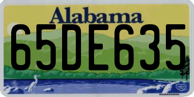 AL license plate 65DE635