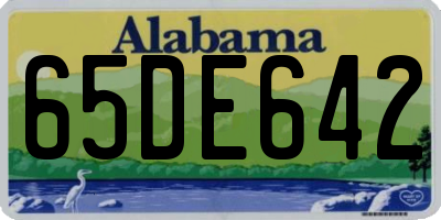 AL license plate 65DE642