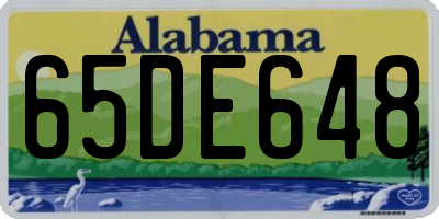 AL license plate 65DE648