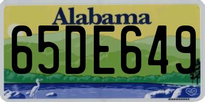 AL license plate 65DE649