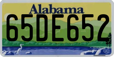 AL license plate 65DE652