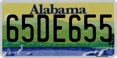 AL license plate 65DE655