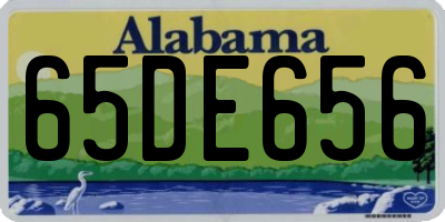 AL license plate 65DE656