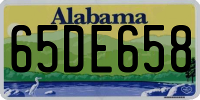 AL license plate 65DE658